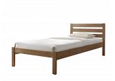 3ft Single Eko. Oak finish wood bed frame with low foot end. 2